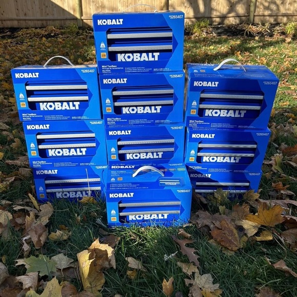 KOBALT Ltd Edition Anniversary Blue Mini 11"  2-Drawer Tool Box New - Picture 1 of 4